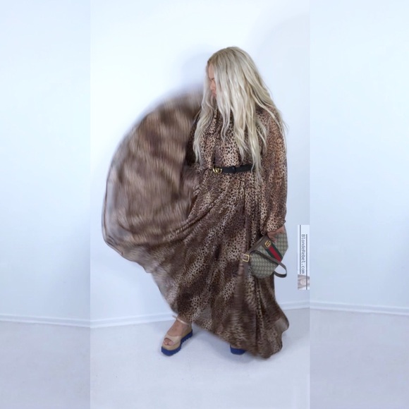 Leopard Print Maxi Dress - Picture 3 of 7